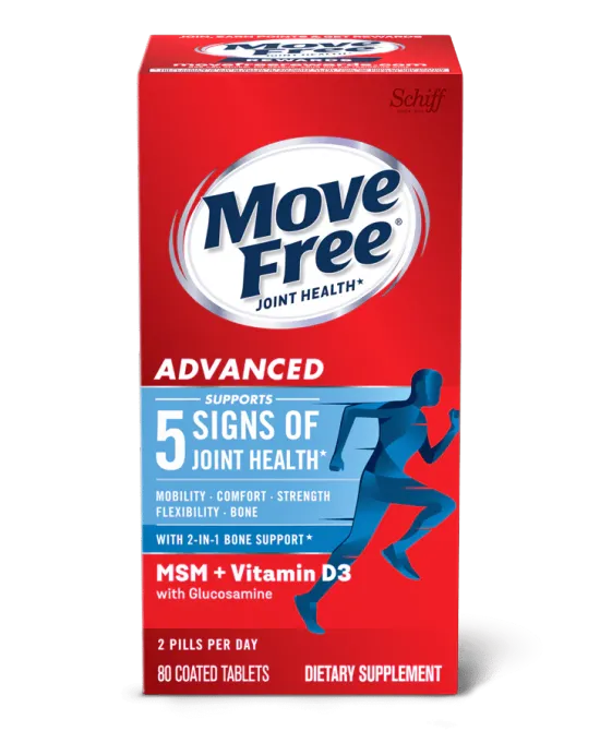 Move Free Advanced MSM + Vitamin D3 Glucosamine Chondroitin Joint Supplement