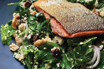 Kale & Quinoa Bowl with Salmon by Alton Brown