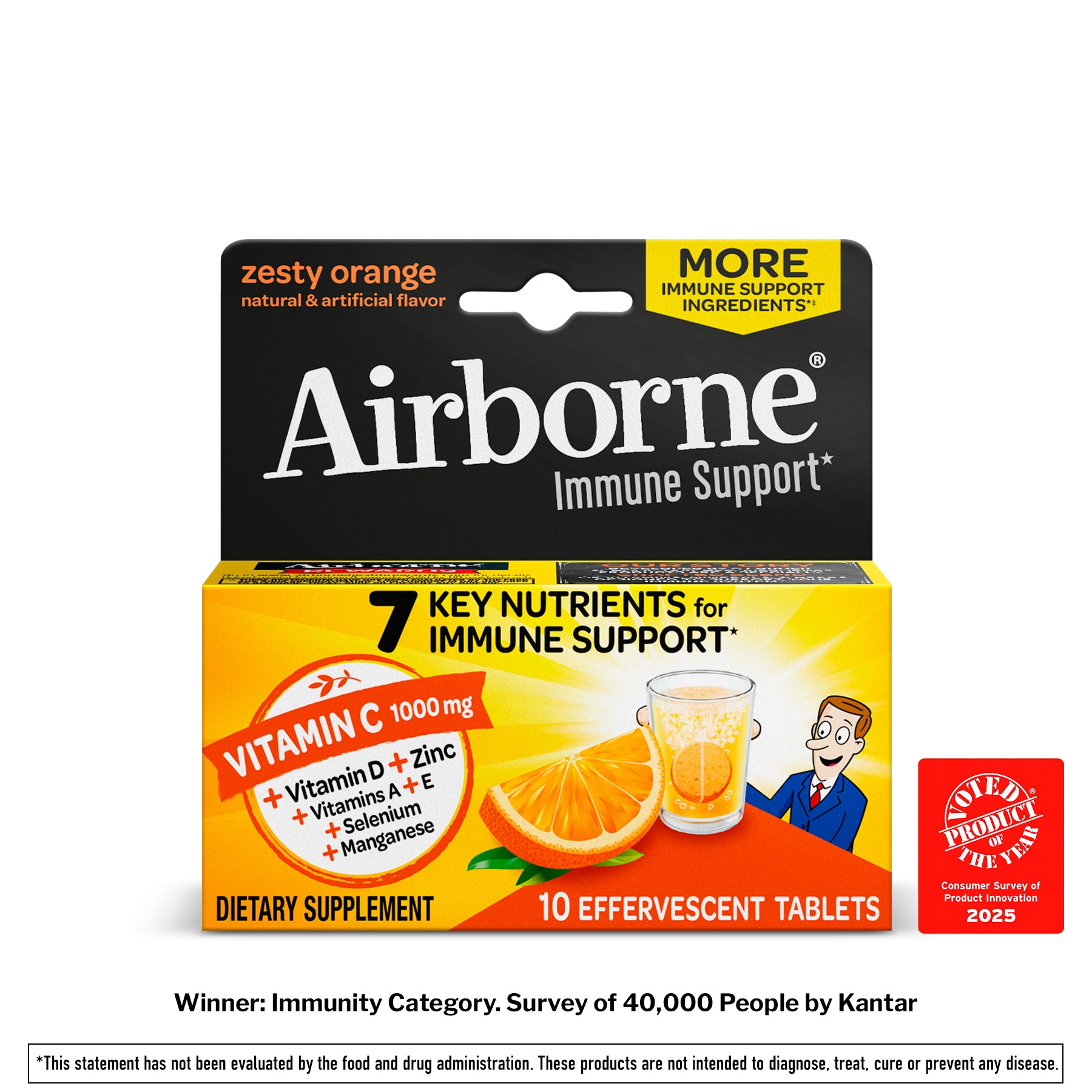 Airborne Effervescent Tablets – Zesty Orange