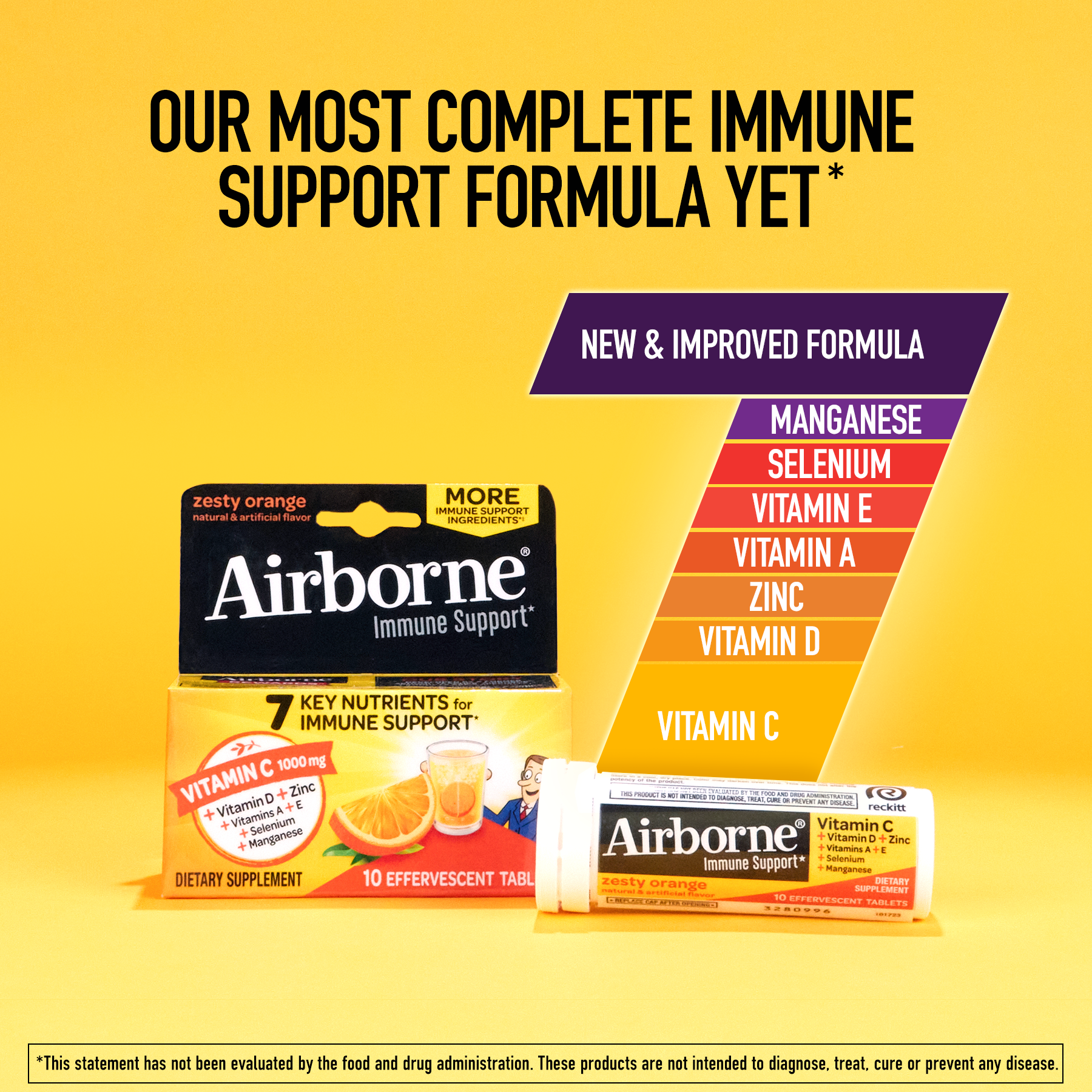 Airborne Effervescent Tablets – Zesty Orange