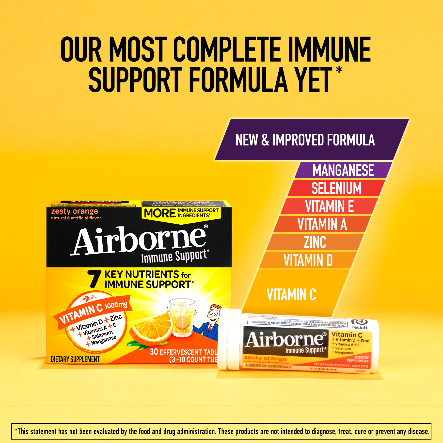 Airborne Effervescent Tablets – Zesty Orange