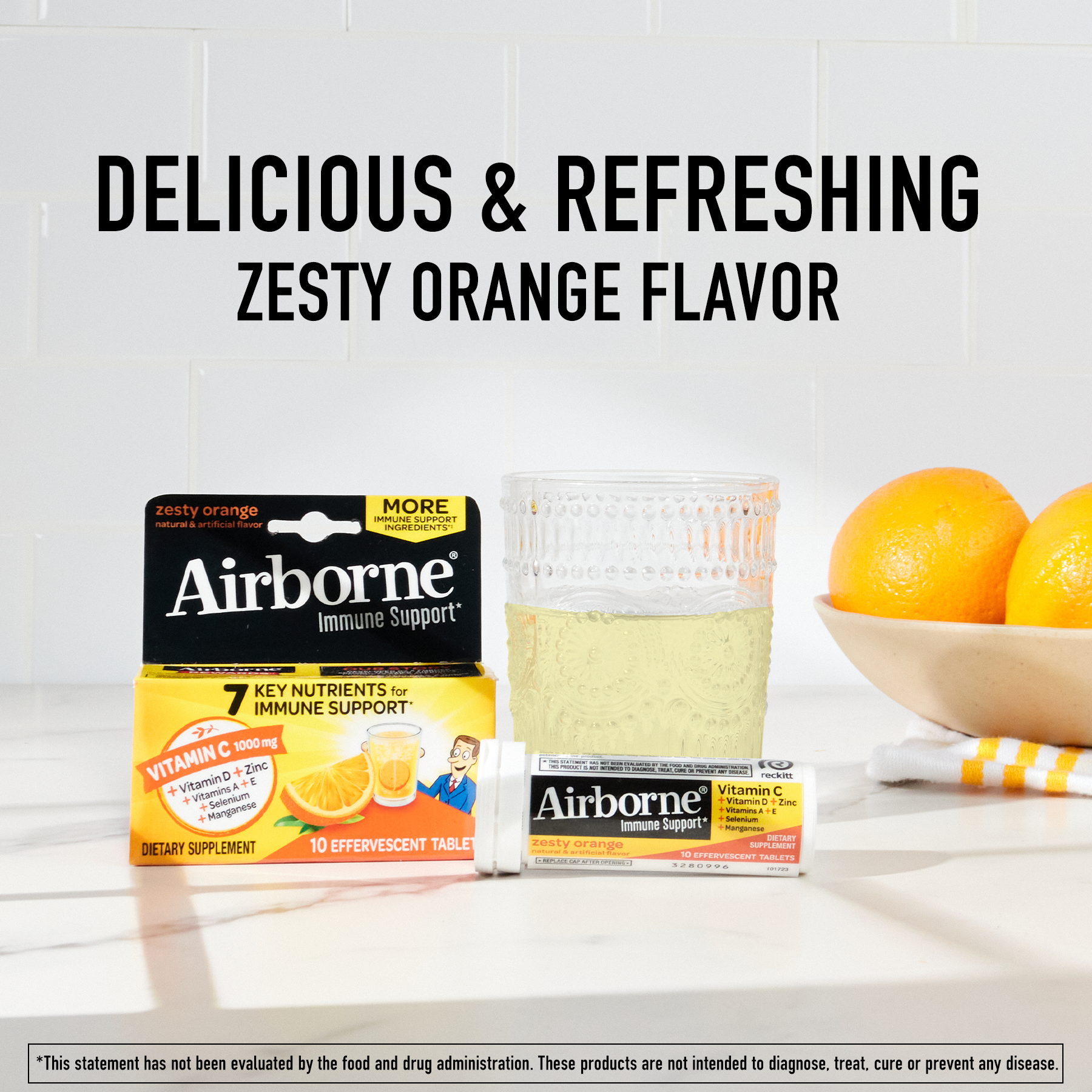 Airborne Effervescent Tablets – Zesty Orange