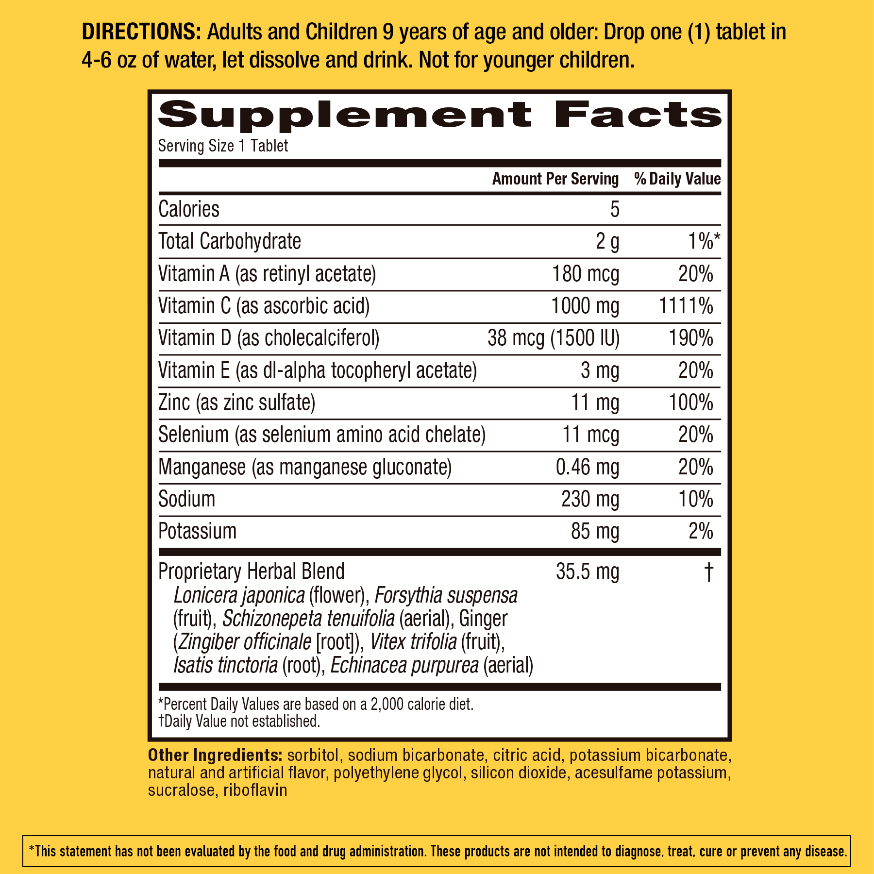 Airborne Effervescent Tablets – Zesty Orange