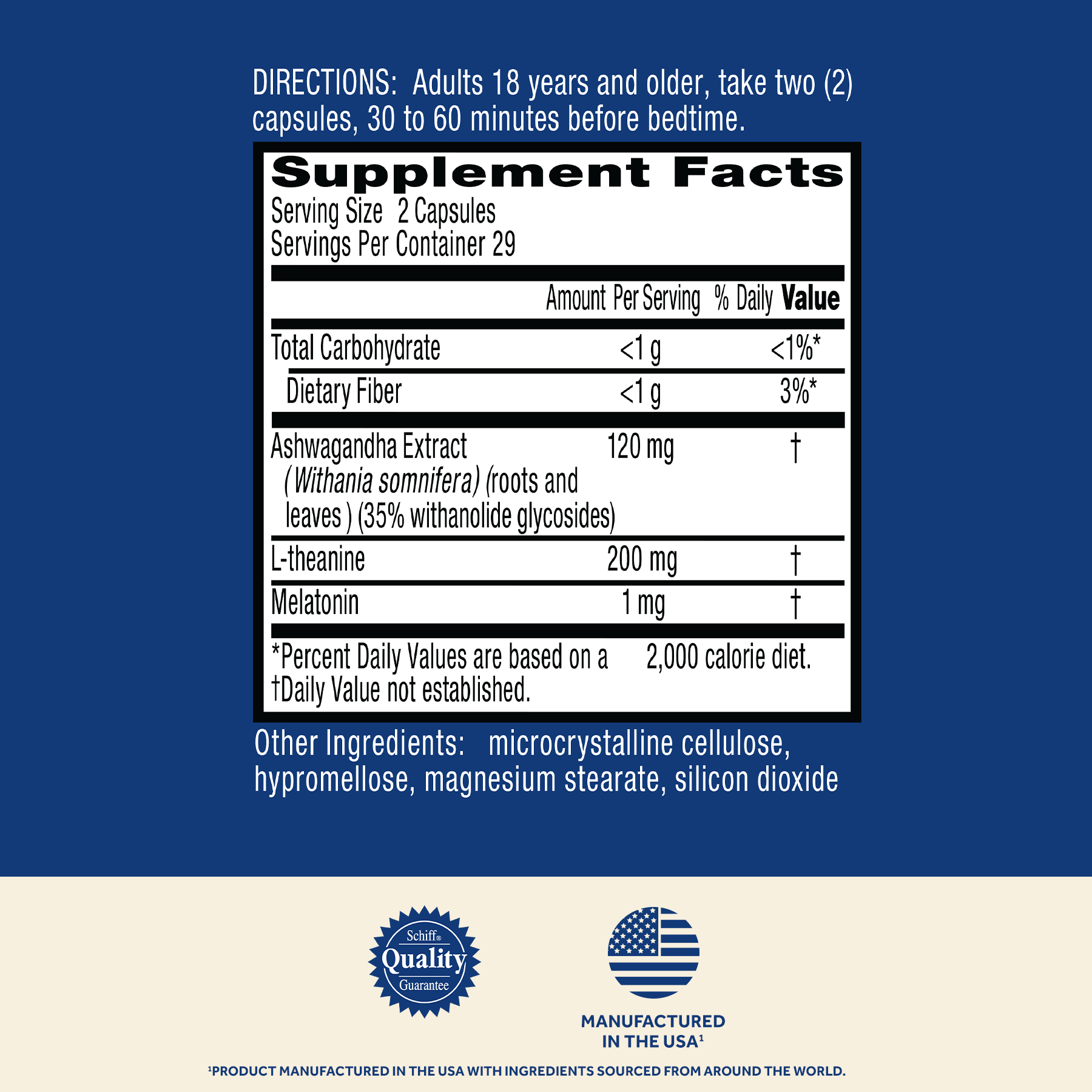 Neuriva Sleep Plus Supplement facts
