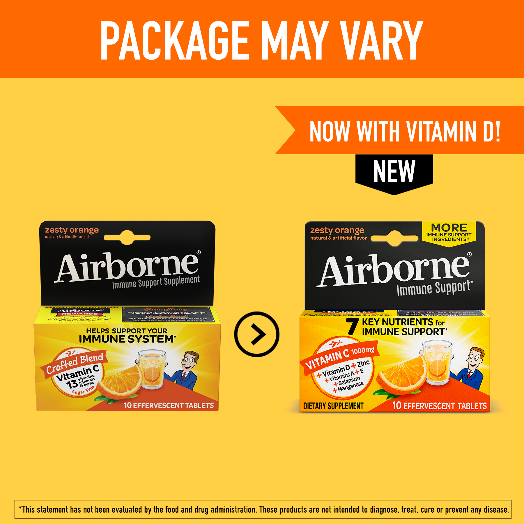 Airborne Effervescent Tablets – Zesty Orange