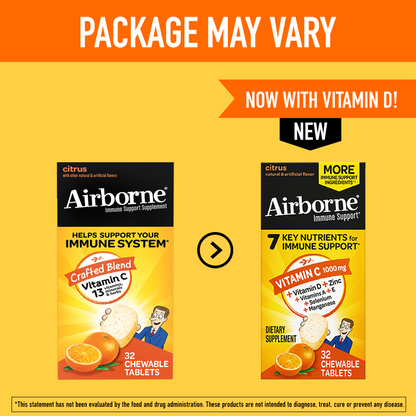 Airborne Chewable Tablets – Citrus