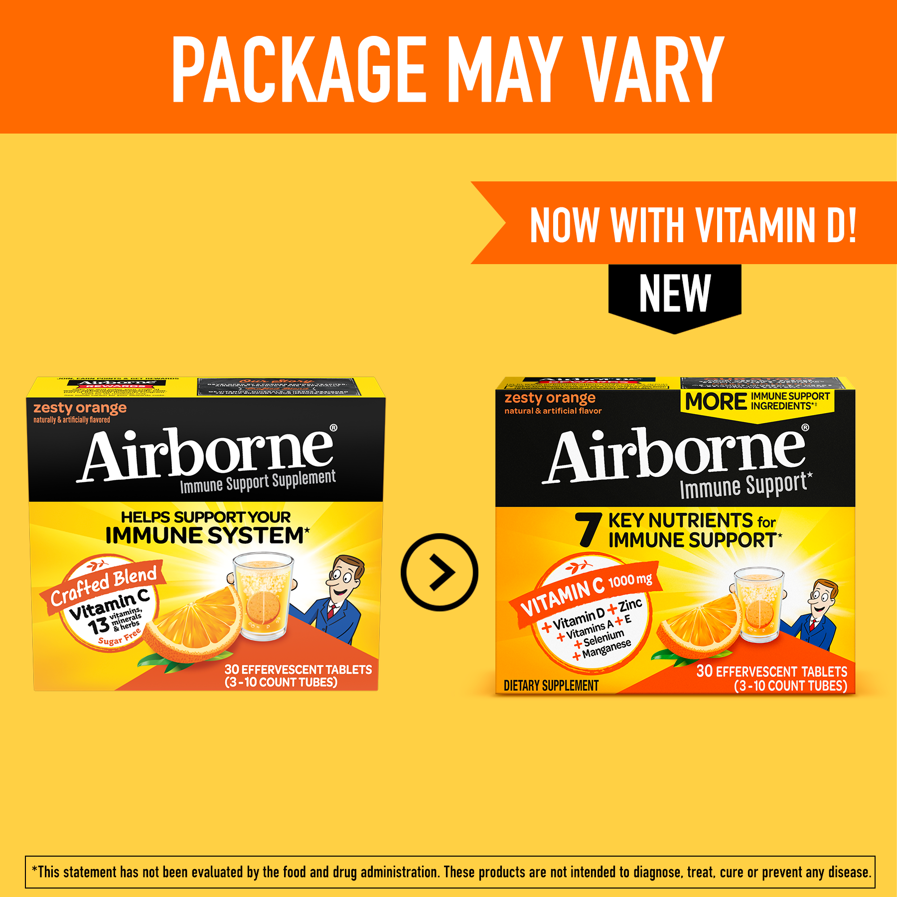 Airborne Effervescent Tablets – Zesty Orange