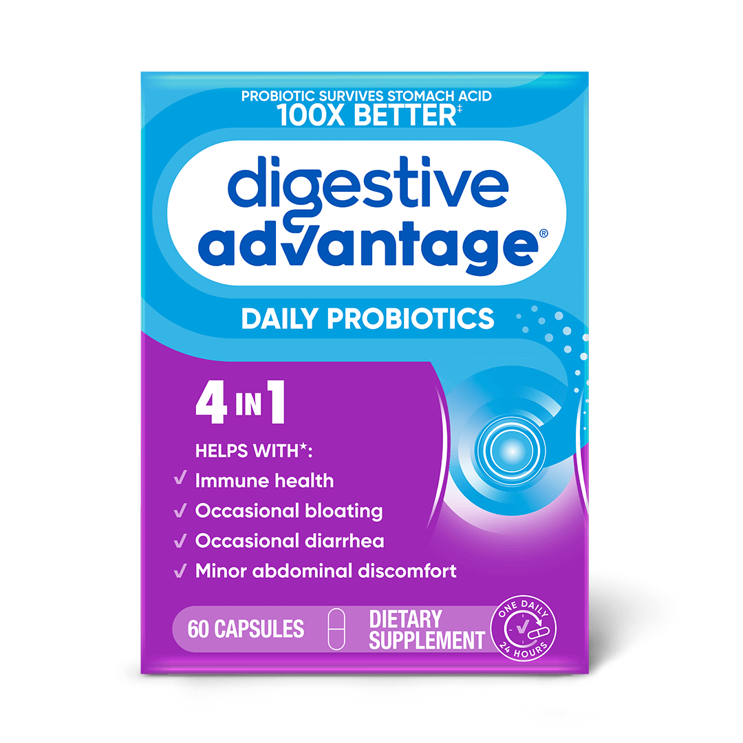 Digestive daily probiotics 60 capsules packshot