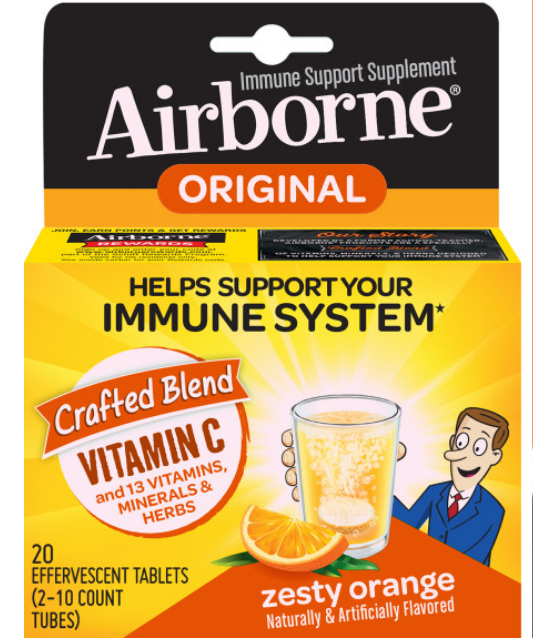 Airborne Effervescent Tablets – Zesty Orange