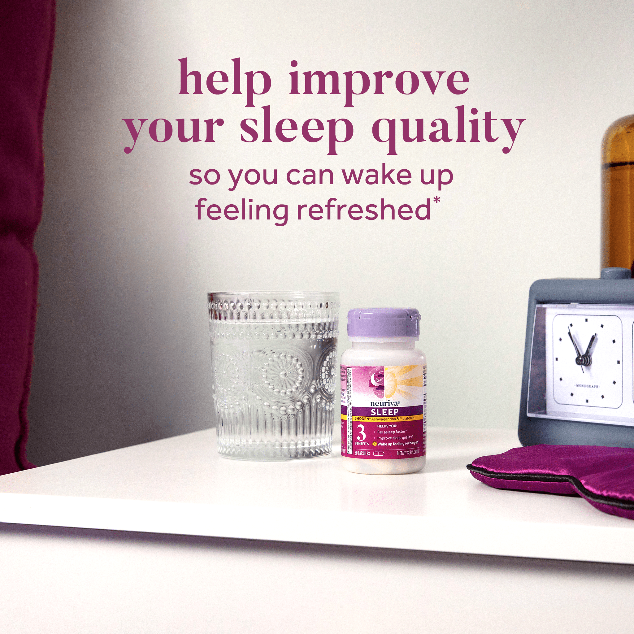 Improve you sleep quality so you can wake up refreshed with Neuriva Sleep