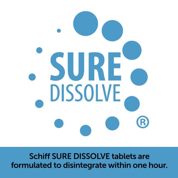 Schiff Sure Dissolve tablets disintegrate within one hour 