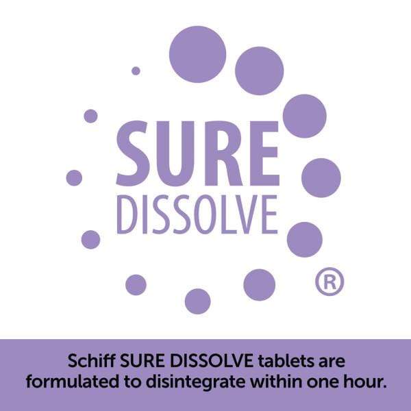 SURE DISSOLVE tablets from Schiff dissolve in one hour 