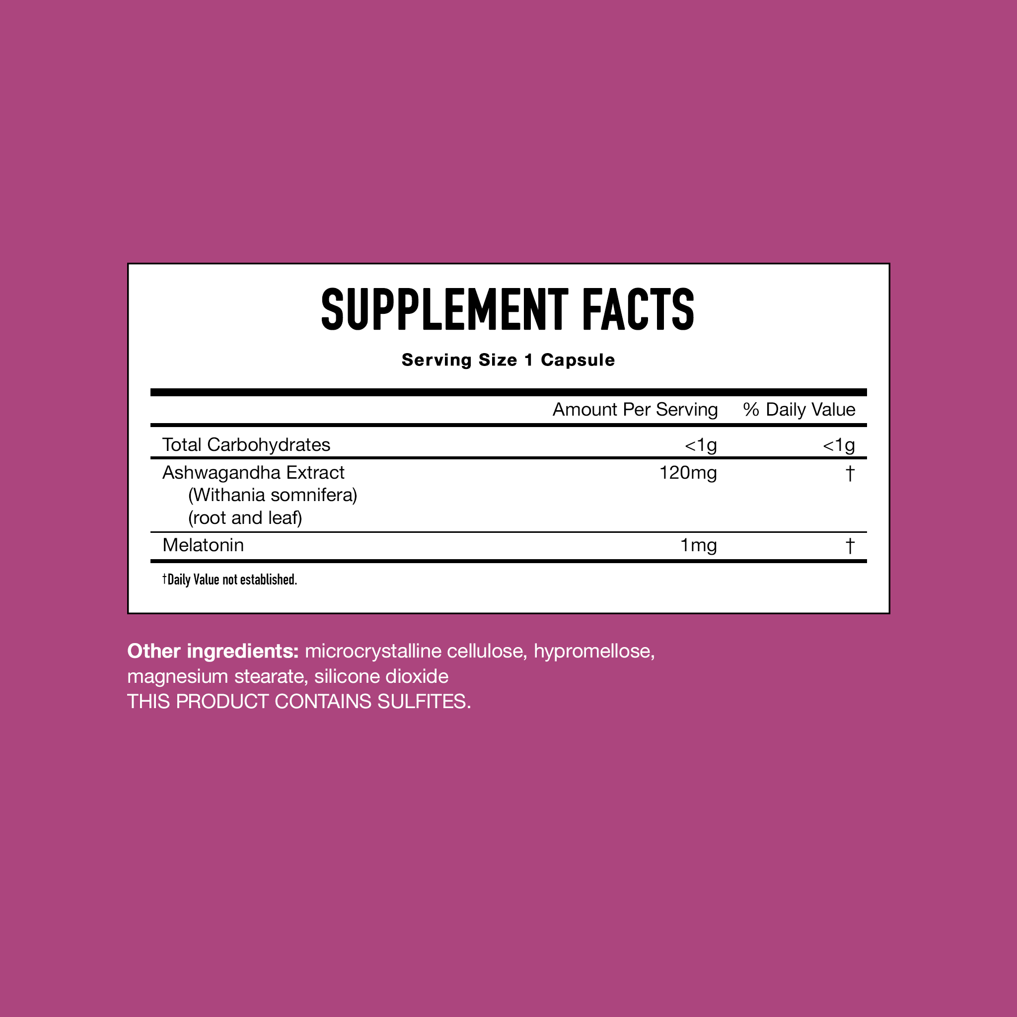 Neuriva Sleep supplement facts 