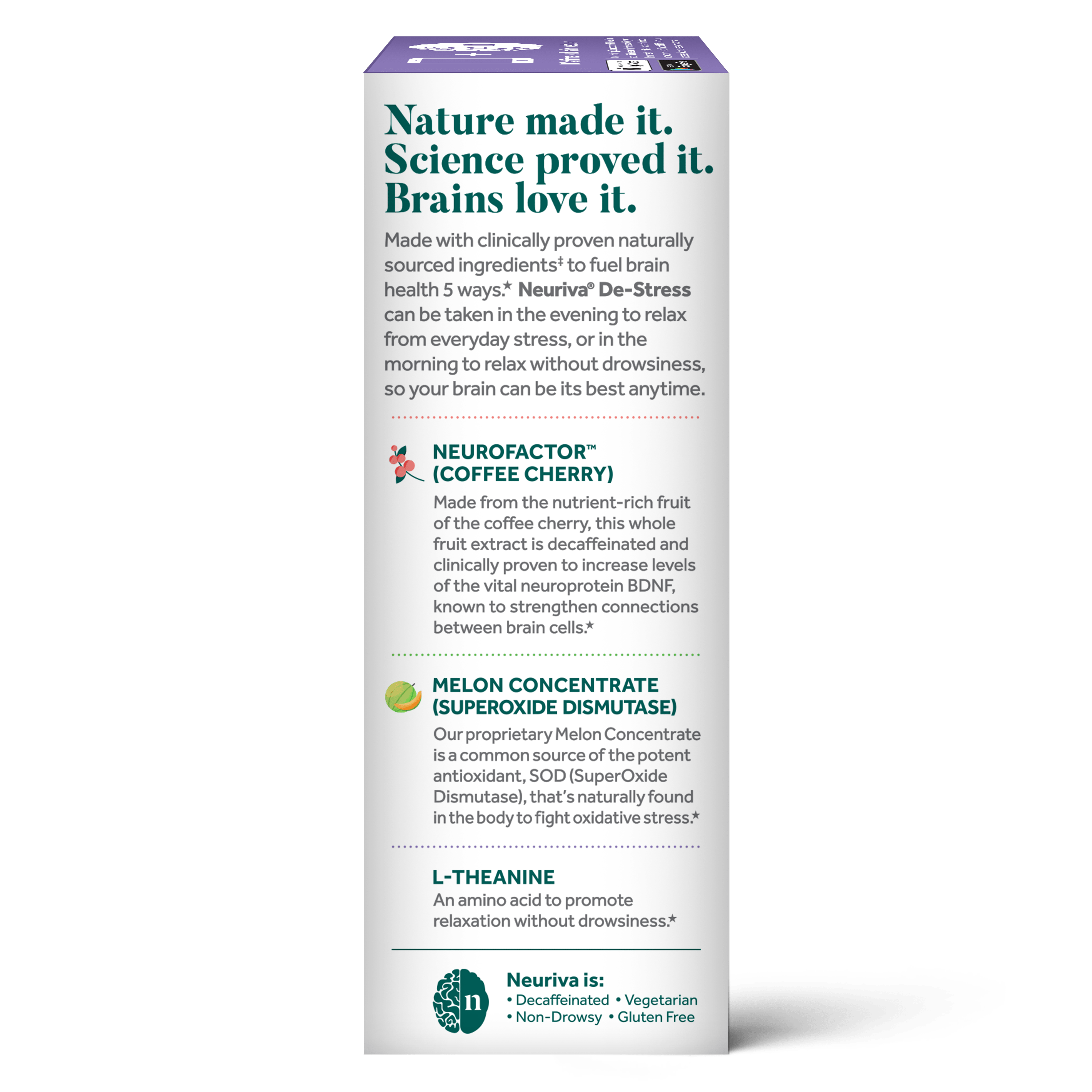 Neuriva Brain Health De-Stress information