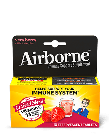 Airborne Vitamin C Very Berry Immune Support Supplement, 10 included 