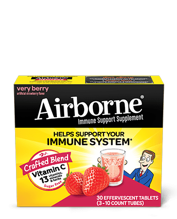 Airborne Vitamin C Very Berry Immune Support Supplement, 30 included