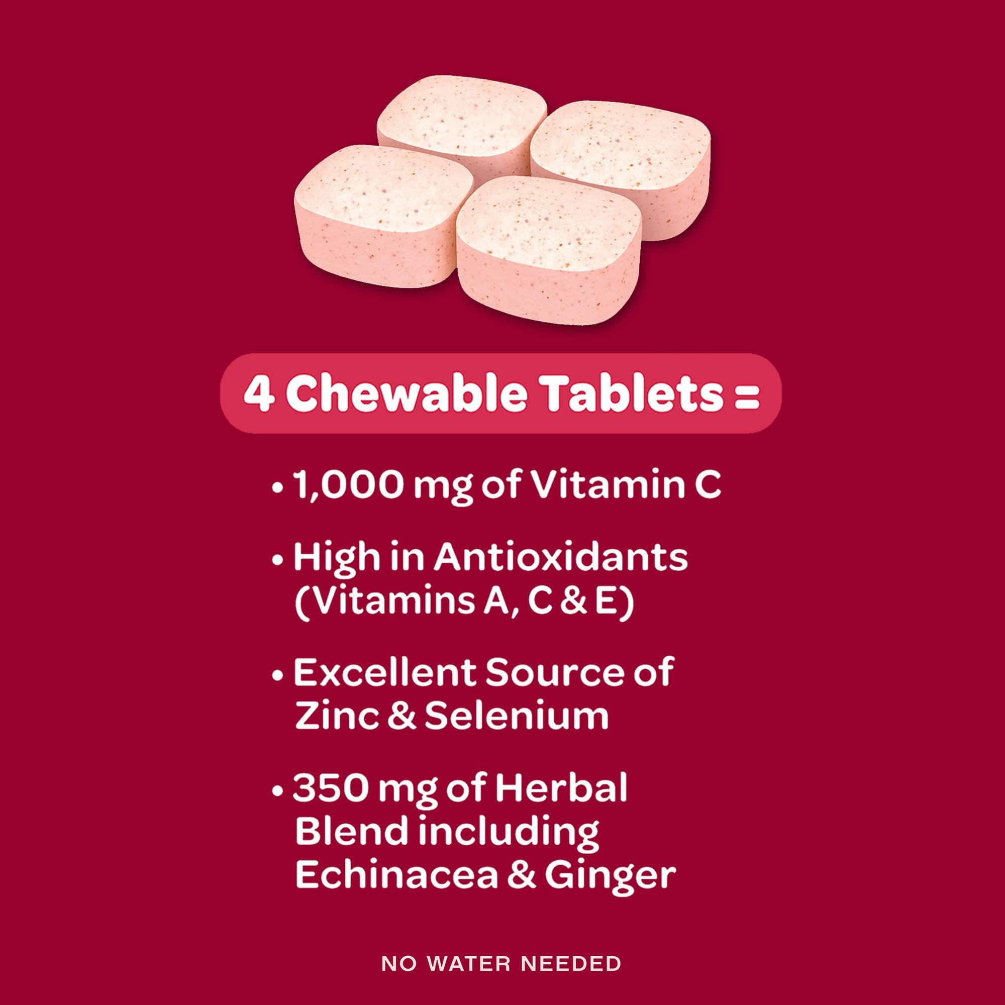 Four Airborne Berry Chewable Tablets and benefits