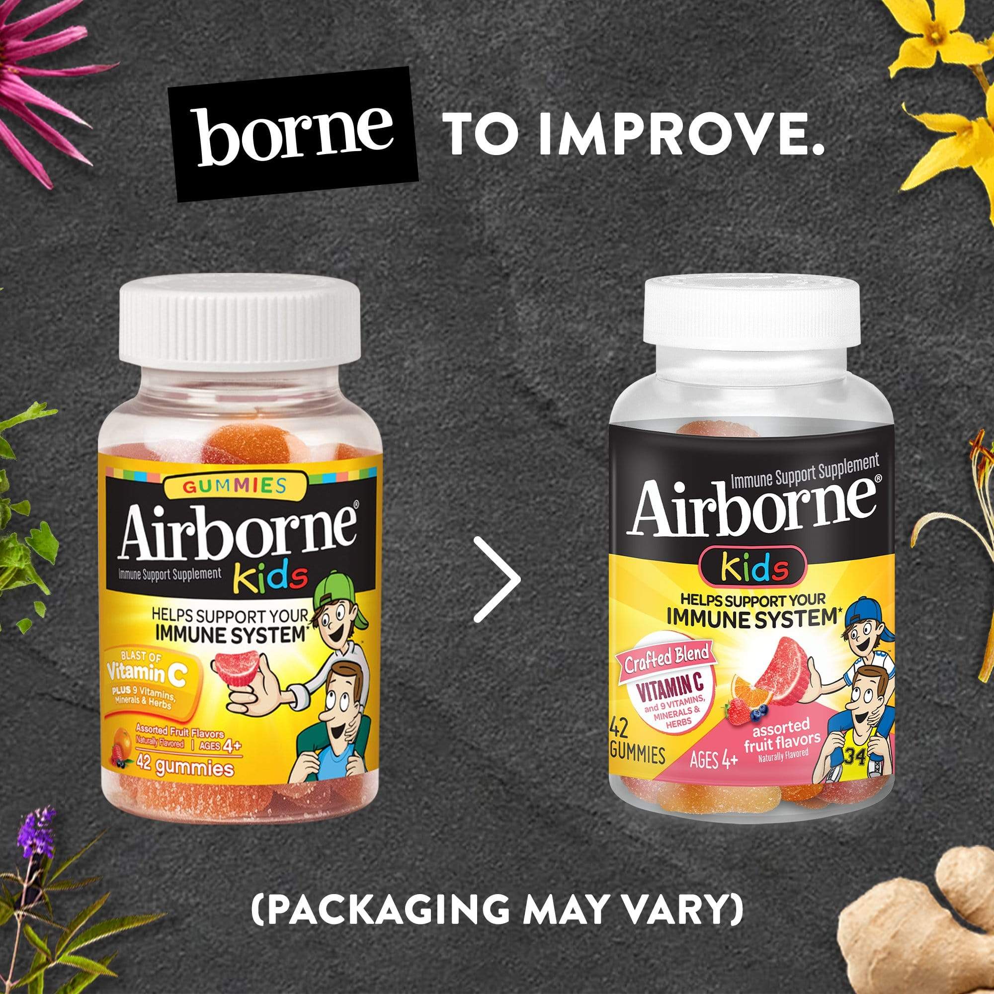 New look Airborne Kids Crafted Blend Vitamin C Gummies