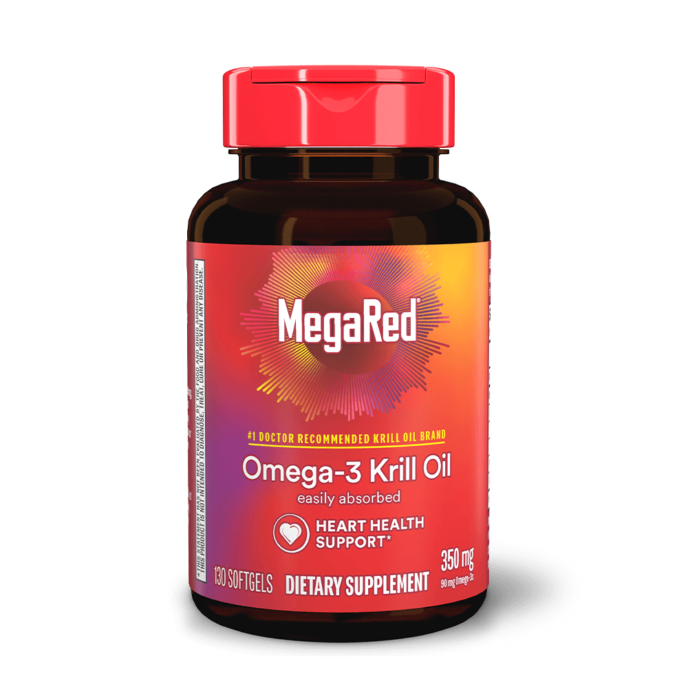 MegaRed Omega-3 Krill Oil Softgels Bottle, 130 included 