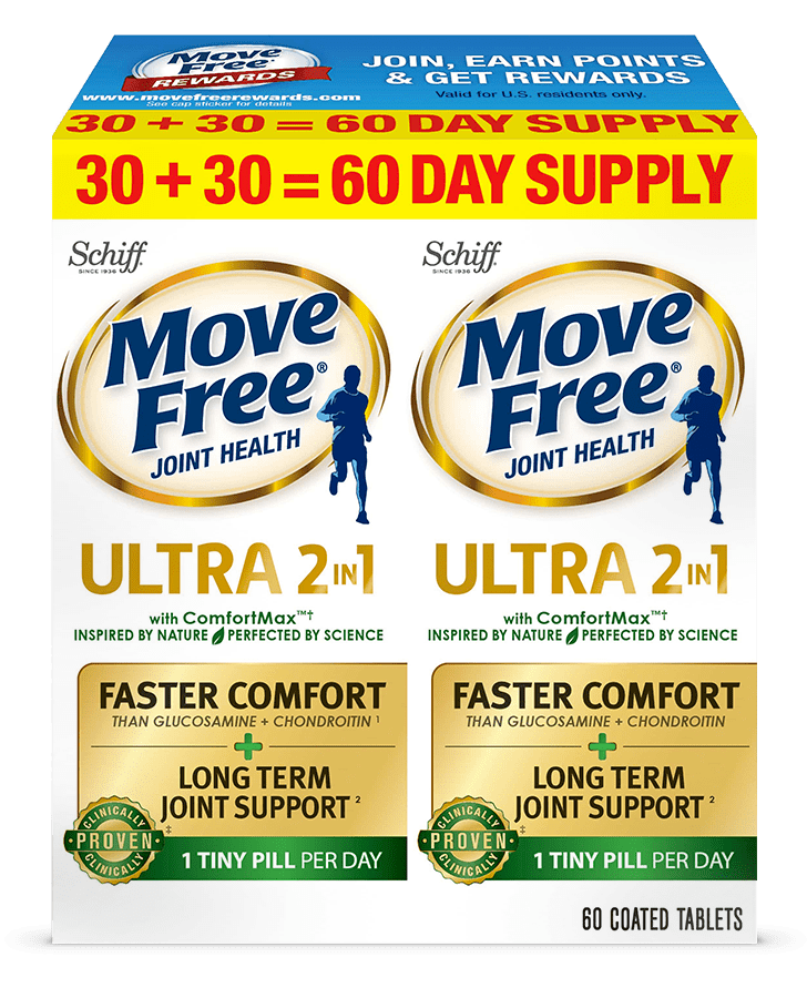 Double box of Move-Free Ultra 2in1 joint health tablets, 30 tablets